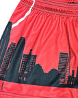 RF Women's Kansas City Cityscape Shorts - Red/Black