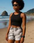 RF Wear Women's Cloud Shorts - Grey - Model Front View