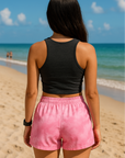 RF Wear Women's Cloud Shorts - Pink - Model Back View