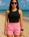 RF Wear Women's Cloud Shorts - Pink - Model Front View