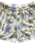 RF Wear Women's Floral Carnation Shorts - Cream/Blue Front