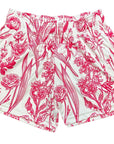 RF Wear Women's Floral Porcelain Pocket Shorts - Fuchsia/White
