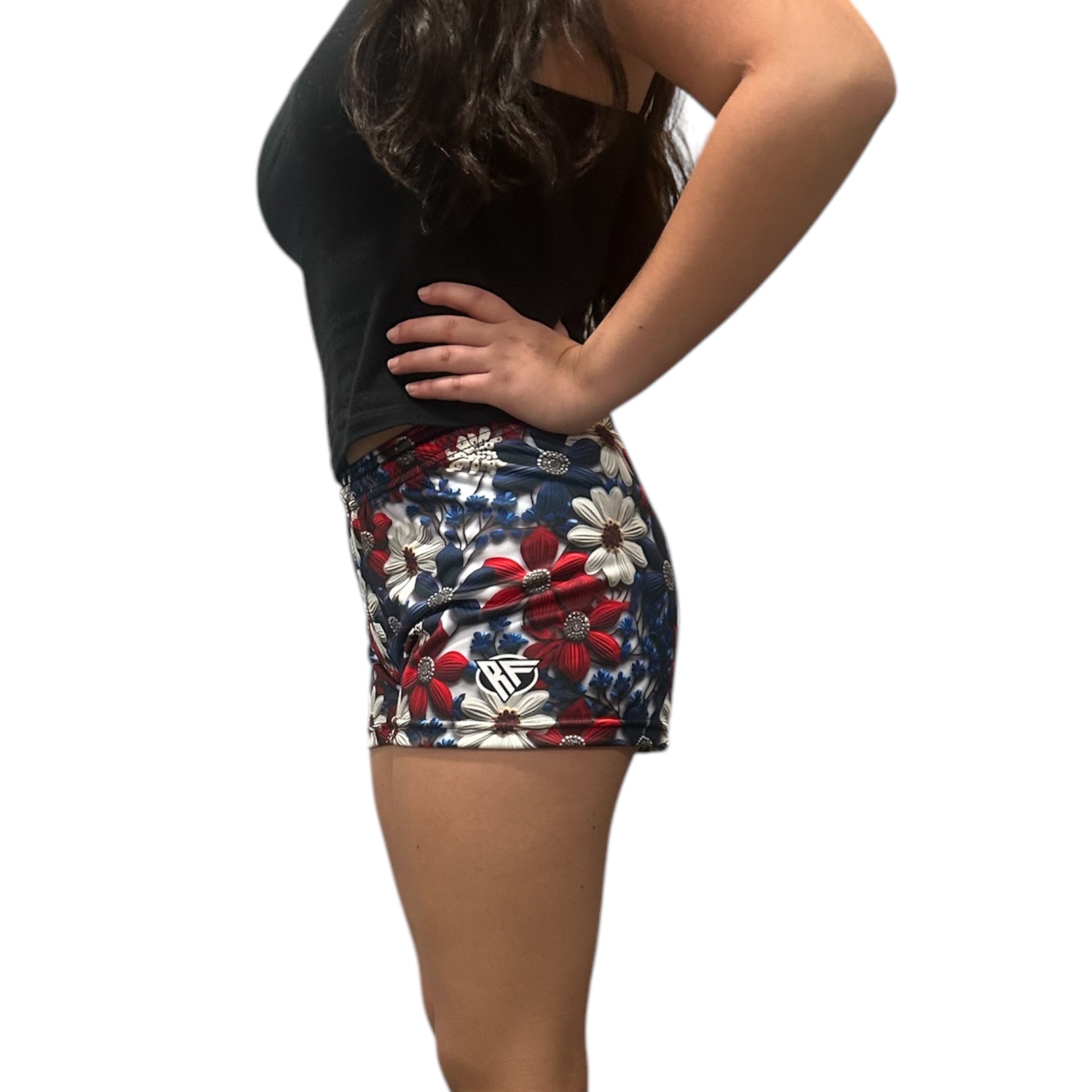 RF Women's Floral Shorts - Red/White/Blue