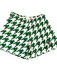 RF Wear Women's Houndstooth Pocket Shorts - Green/White