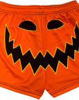 RF Wear Women's Jack-O-Lantern Shorts - Orange/Black - Back View