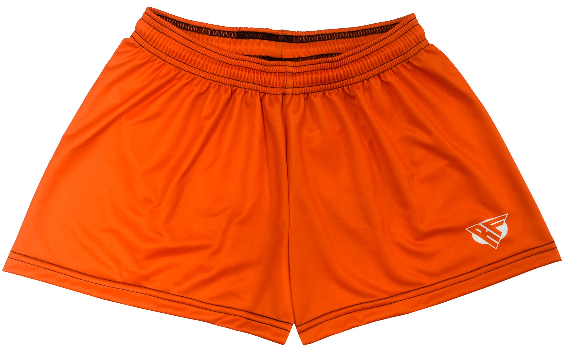 RF Wear Women's Jack-O-Lantern Shorts - Orange/Black - Front View