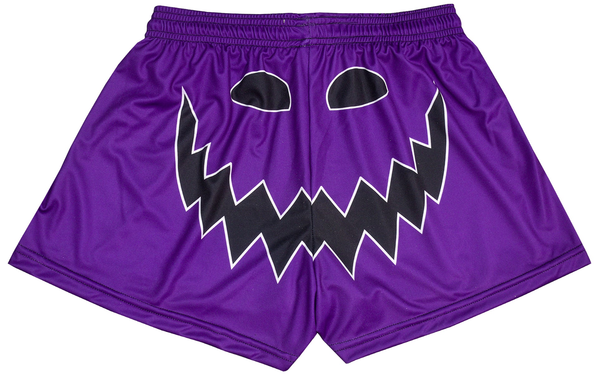 RF Wear Women's Jack-O-Lantern Shorts - Purple/Black - Back View