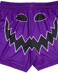 RF Wear Women's Jack-O-Lantern Shorts - Purple/Black - Back View