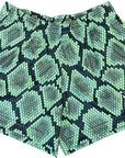 RF Wear Women's Snakeskin Pocket Shorts - Green