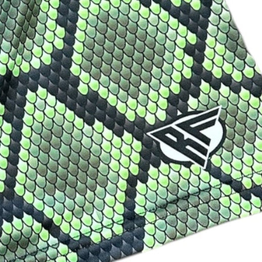 RF Wear Women's Snakeskin Shorts - Green