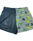 RF Wear Women's Split Shamrock Pocket Shorts - Black/Green