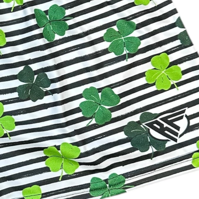RF Wear Women's Split Shamrock Shorts - Black/Green