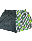 RF Wear Women's Split Shamrock Shorts - Black/Green
