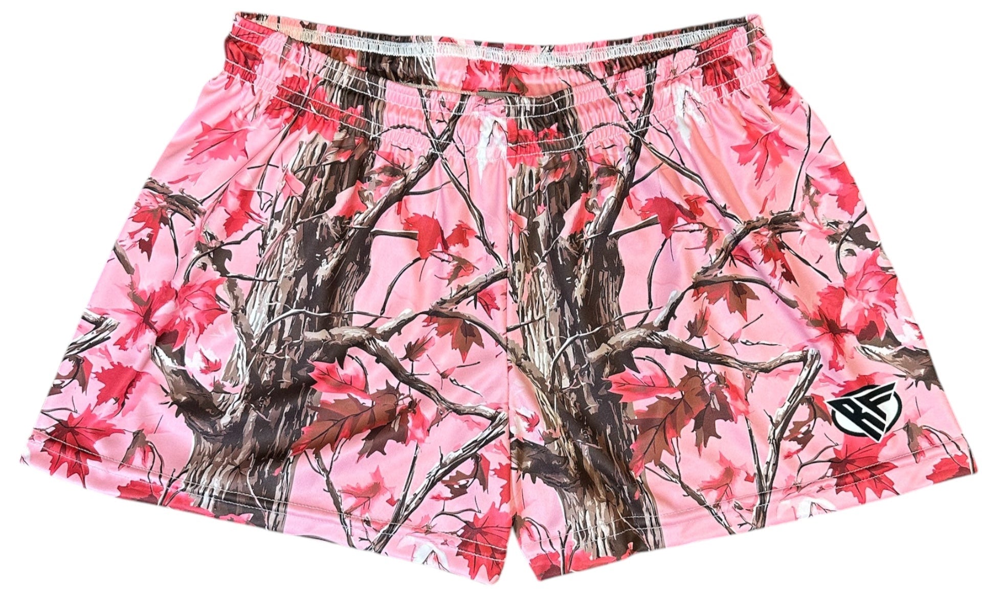 RF Women's Tree Camo Shorts - Light Pink