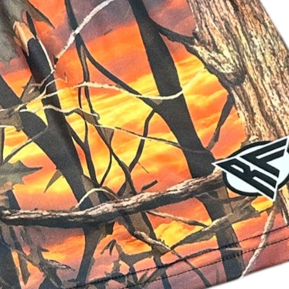 RF Women's Tree Camo Shorts - Sunset