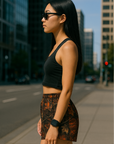 RF Women's Tree Camo Shorts - Sunset - Side