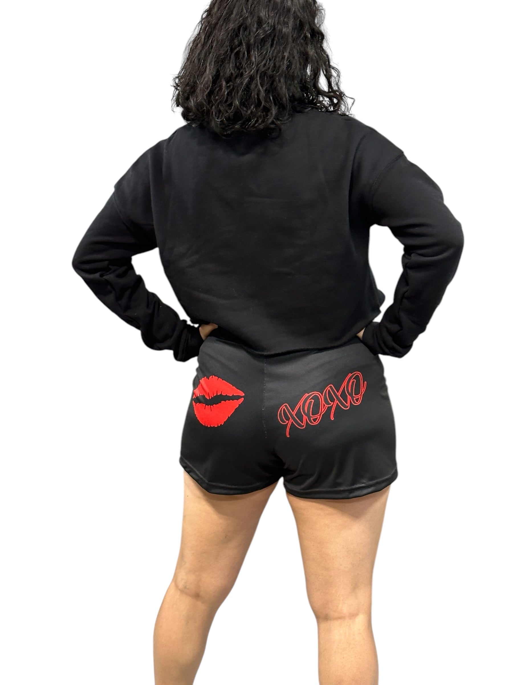 RF Women's XOXO Booty Shorts - Black/Red