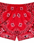 RF-Wear Women's Bandana Shorts in Red