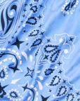 Close-up of RF-Wear Women's Bandana Shorts in Sky-Blue