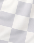 Close-up of RF-Wear Women's Checkered Shorts in Grey