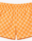 RF-Wear Women's Checkered Shorts in Peach