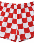 RF-Wear Women's Checkered Short in Red