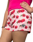 RF Wear Women's Cherry Chevron Shorts - Pink/Red