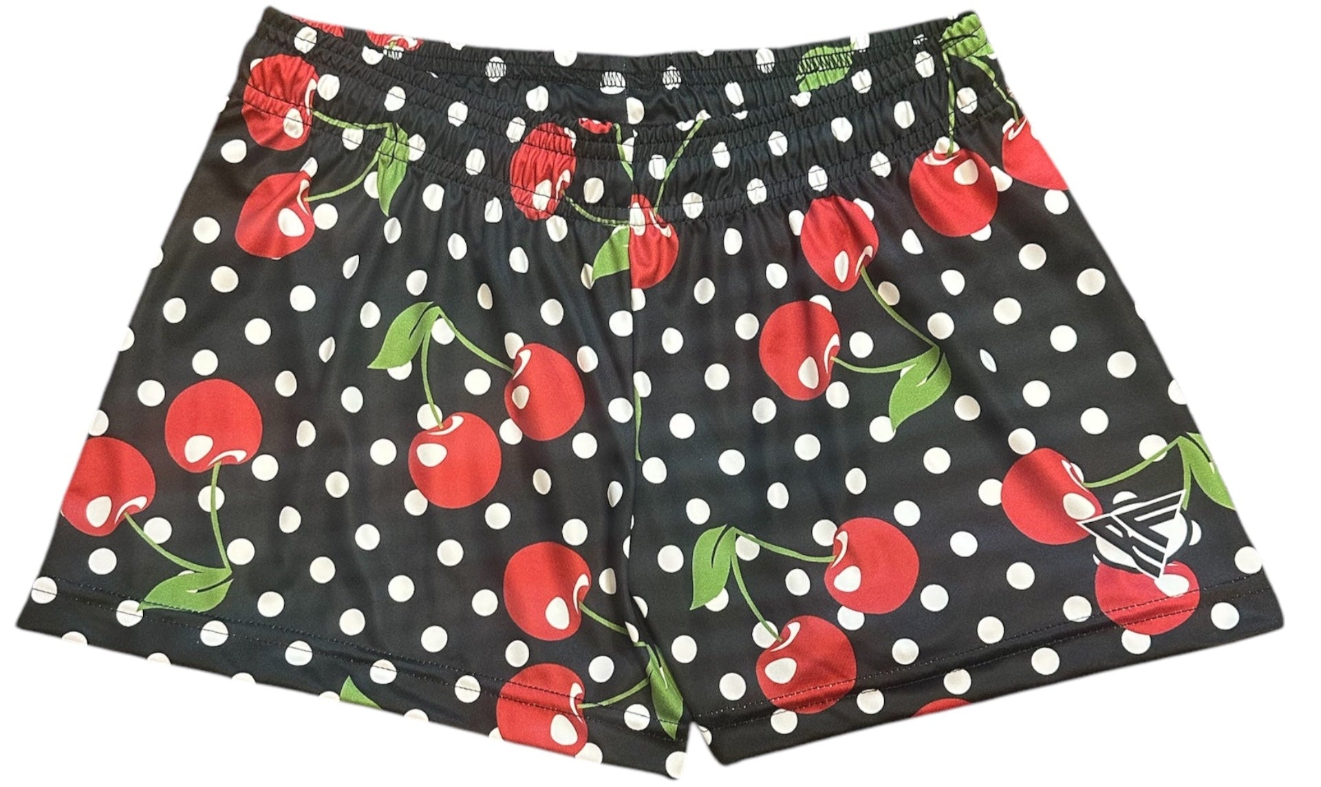 RF Wear Women's Cherry Polka Dot Shorts - Black/White/Red