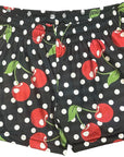 RF Wear Women's Cherry Polka Dot Shorts - Black/White/Red