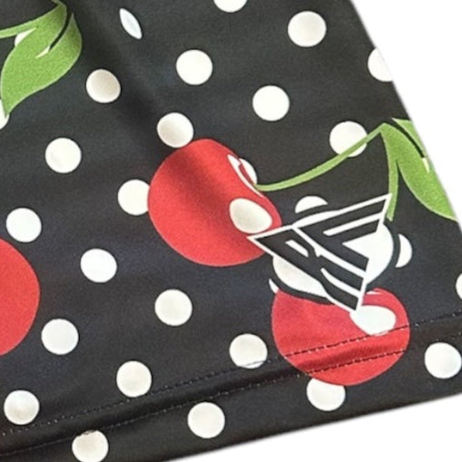 RF Wear Women's Cherry Polka Dot Shorts - Black/White/Red