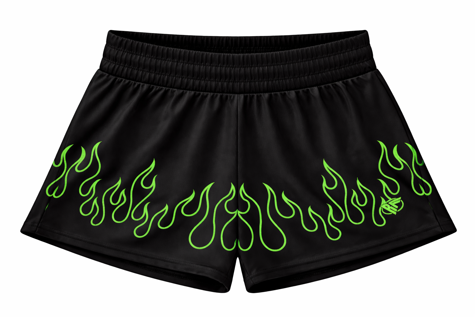 RF-Wear Women's Fire Shorts - Black/Green – RFwear