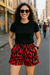 RF Wear Women's Flame Pocket Shorts - Red/Black - Model Front View