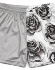 RF-Wear Floral Rose Shorts in Grey/White