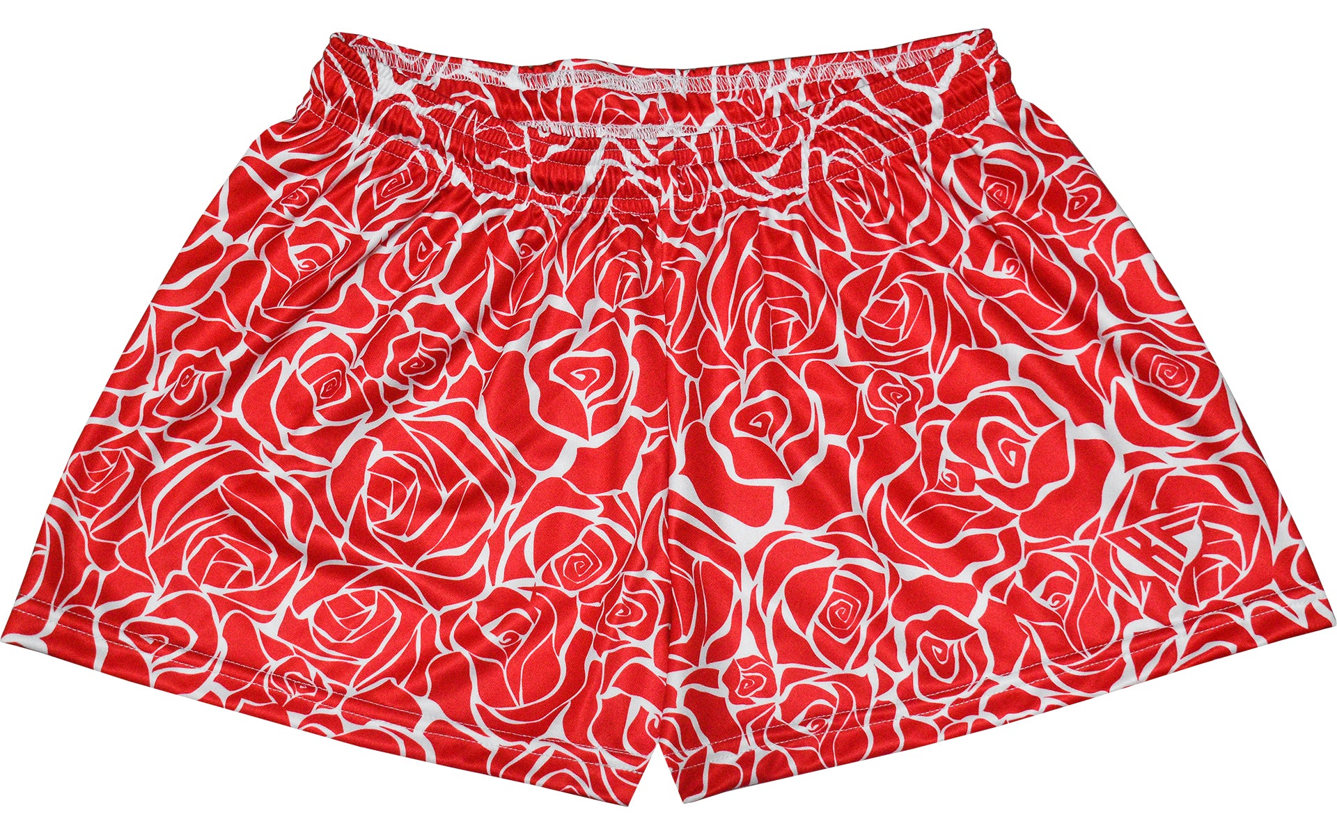RF Wear Women's Floral Rose Shorts - Red - Front