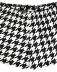 RF-Wear Women's Houndstooth Shorts in Black/White