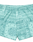 RF-Wear Women's Mismatch Bandana Shorts in Teal