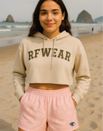 RF Wear Women's Paisley Pocket Shorts - Pink/Cream - Model Front View