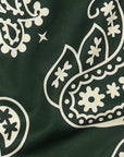 Close-up of Women's Green/Cream Paisley Print
