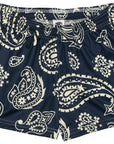 RF-Wear women's navy/cream paisley shorts