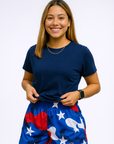 RF-Wear Women's Patriotic Camo Shorts - Red/White/Blue