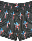 RF Wear Women's Patrioti Cross Shorts Black - Red/White/Blue