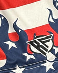RF Wear Women's Patriotic Flame Shorts - Red/White/Blue