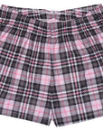 RF Wear Women's Tartan Plaid Shorts - Black/Pink