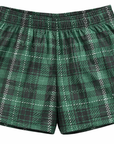 RF-Wear Women's Plaid Shorts in Green