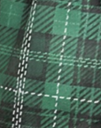 Close-up of RF-Wear Women's Plaid Shorts in Green