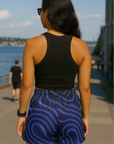 RF Wear Women's Psychedelic Shorts - Black/Multicolor - Model Back View