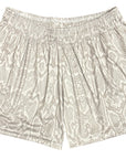 Women's Snakeskin Pocket Shorts - Cream/Grey - Front View