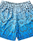 RF-Wear Women's Blue Snakeskin Shorts