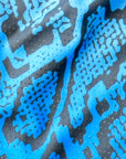 Close-up Women's Blue Snakeskin Shorts