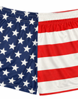 RF-Wear Women's Split Flag Shorts in Red/White/Blue